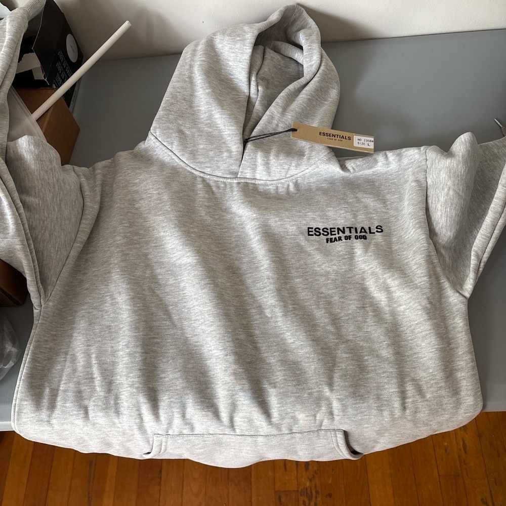 Essentials Fear of God Gray Hoodie